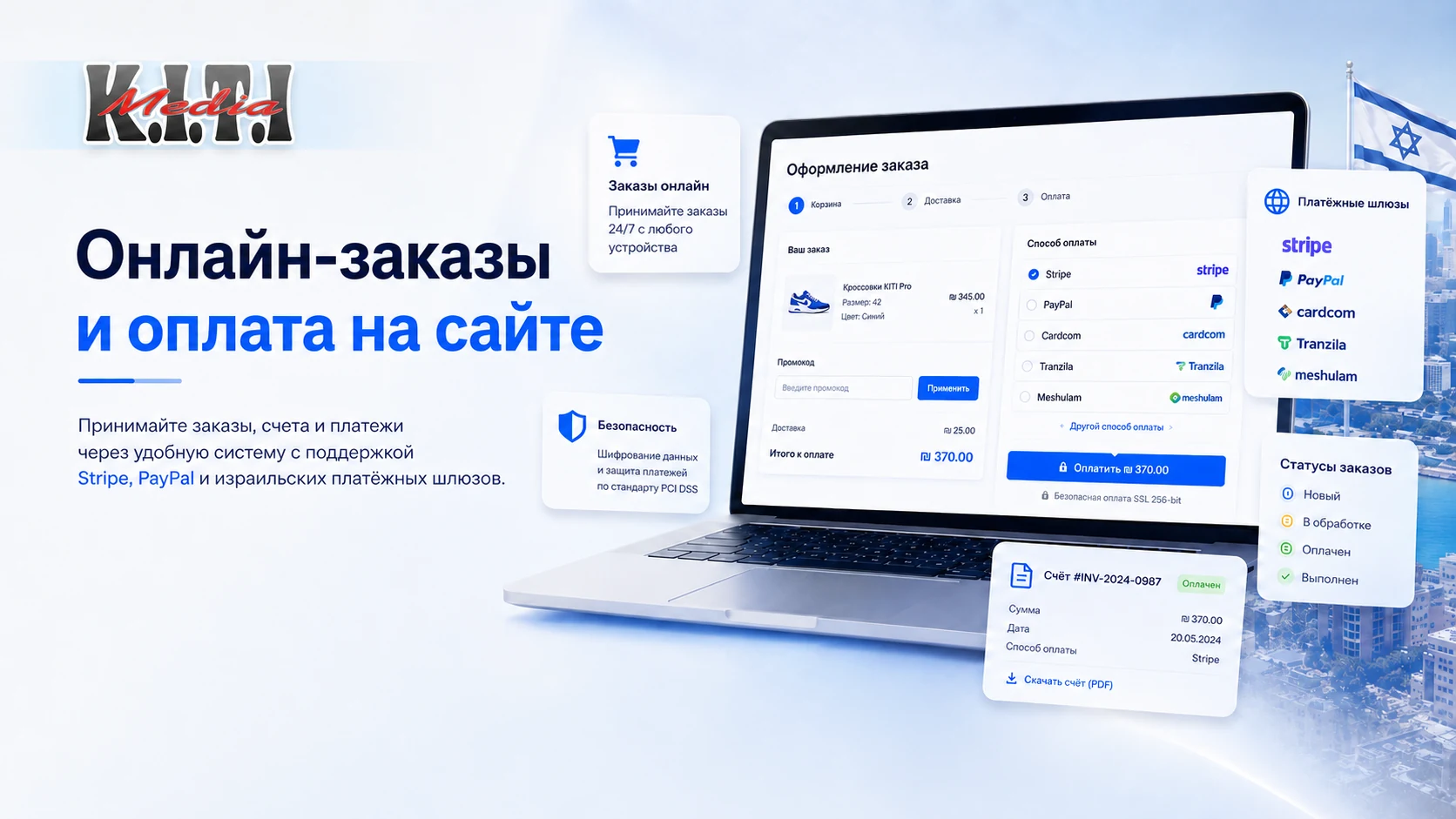 Онлайн‑заказы и оплата на сайте